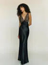 Reformation Katty Silk Dress In Black
