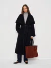 Reformation Kay Double Faced Coat In Black