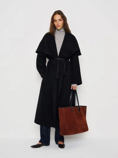 Reformation Kay Double Faced Coat In Black