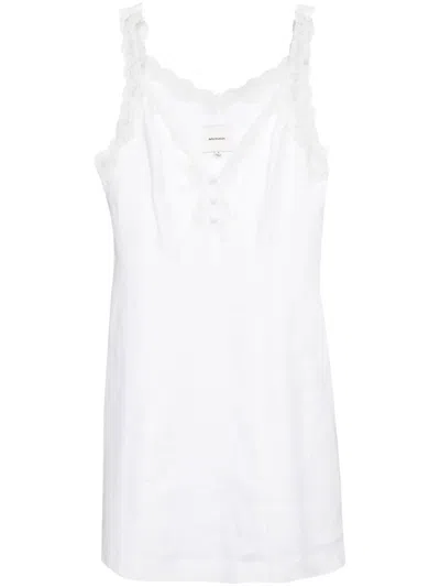 Reformation Kaya Linen Dress In White