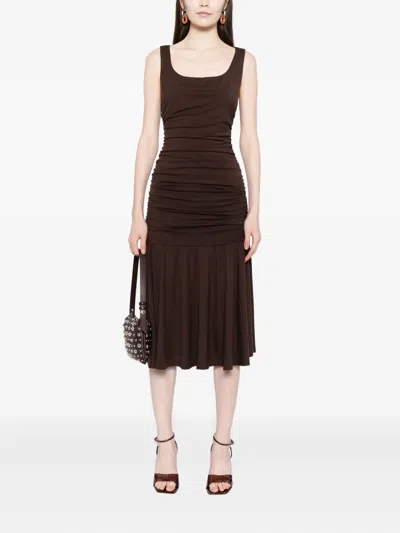 Reformation Kayla Dress In Brown