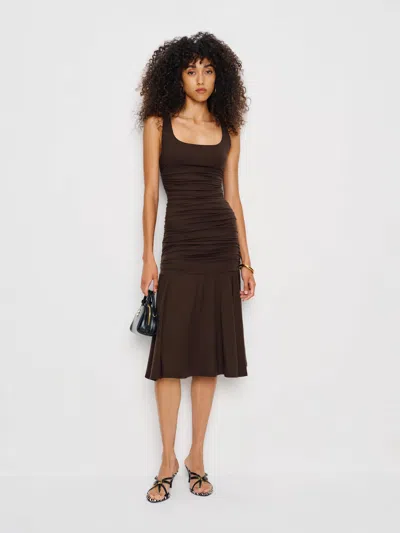 Reformation Kayla Knit Dress In Brown