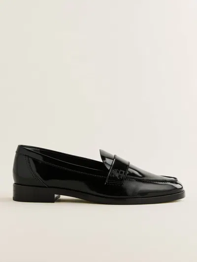 Reformation Kaylee Loafer In Black Leather