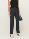 Reformation Kelly Low Rise Pant In Dark Charcoal