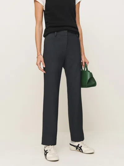 Reformation Kelly Low Rise Pant In Dark Charcoal