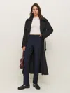 Reformation Kelly Low Rise Pant In Midnight Stripe