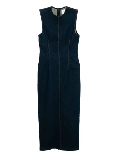 Reformation Kendi Denim Dress In Blue