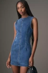 Reformation Kendi Denim Mini Dress Bleu In Blue