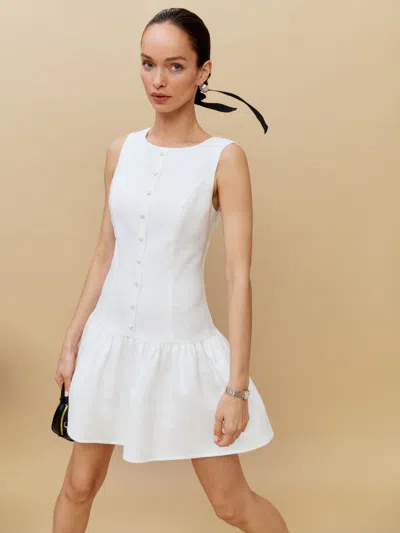 Reformation Keoni Linen Dress In White