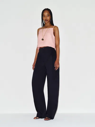 Reformation Kerri Linen Top Pink Xs