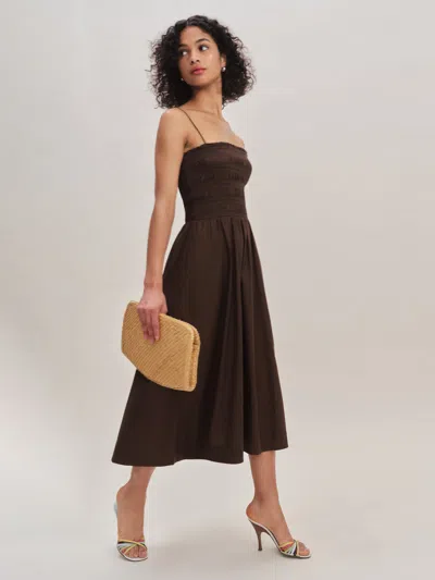 Reformation Kerrie Dress In Marron