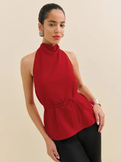 Reformation Ketra Knit Top In Red