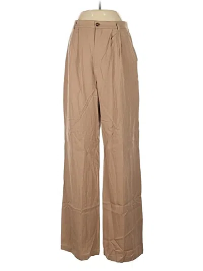Pre-owned Reformation Khaki Pant In Brown