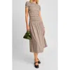 Reformation Kira Check Print Midi Dress