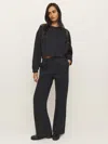 Reformation Kira Wide Leg Sweatpant In Black