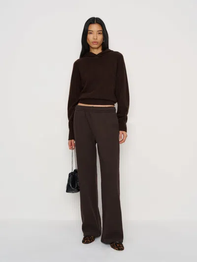 Reformation Kira Wide Leg Sweatpant Brown Xs