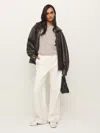 Reformation Kira Wide Leg Sweatpant In Fior Di Latte