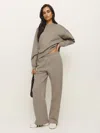 Reformation Kira Wide Leg Sweatpant In Taupe