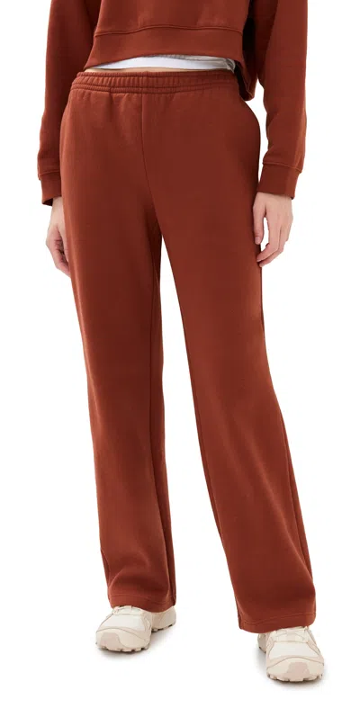 Reformation Kira Wide Leg Sweatpants Fig Jam