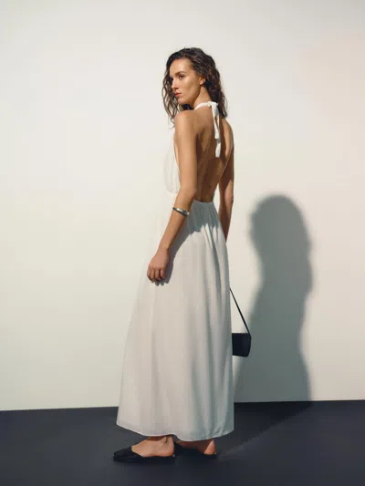 Reformation Kiran Dress Ivory 12 In Green