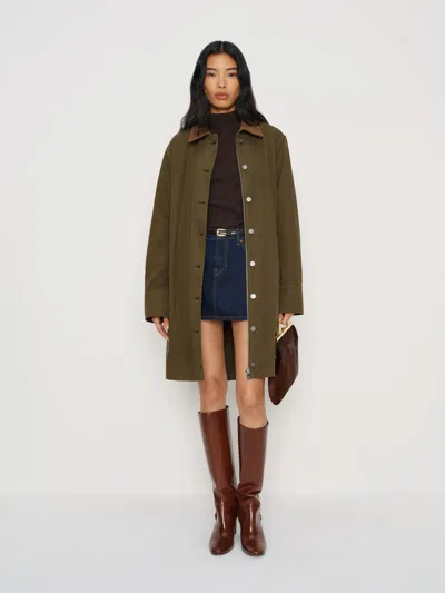 Reformation Kiran Twill Jacket Green Xl