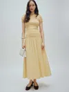 Reformation Robe Kiria In Champagne