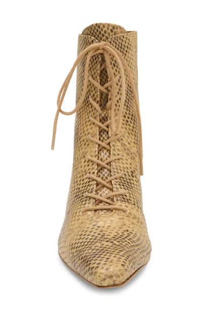 Reformation Kittie Lace-up Bootie In Gray