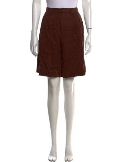 Pre-owned Reformation Knee-length Shorts In Brown