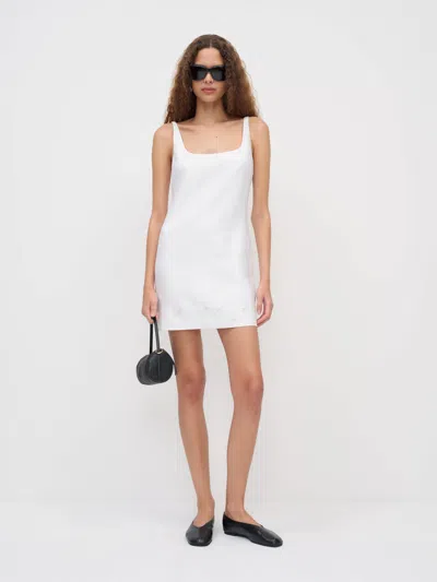 Reformation Koa Linen Dress Ivory 12 In White