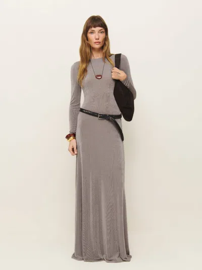 Reformation Kori Knit Dress In Smoke