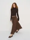 Reformation Krissa Skirt Brown 8 In Brown