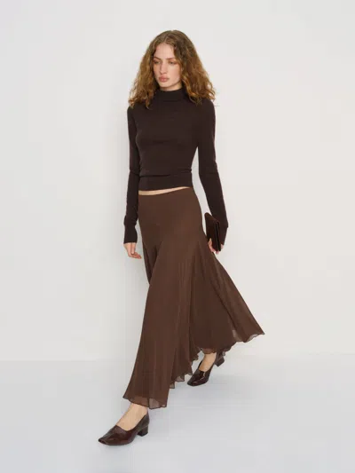 Reformation Krissa Skirt Brown 8