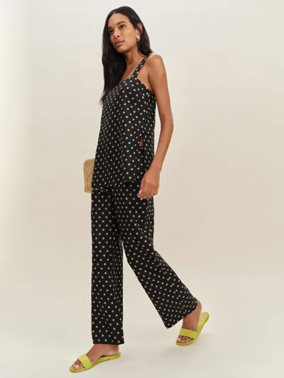 Reformation Kristen Linen Two Piece In Black