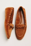 Reformation Kyla Loafers Rum Suede In Brown