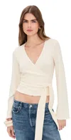 Reformation Kylen Knit Top Fior Di Latte In White