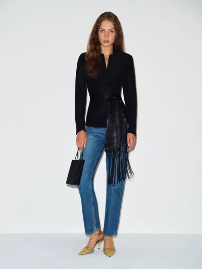 Reformation Kylie Blazer Black 0 In Noir
