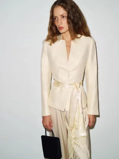 Reformation Kylie Blazer Ivory 0