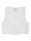 Reformation Kylie Linen Top In White