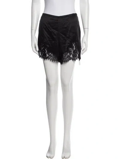 Pre-owned Reformation Lace Pattern Lace Trim Embellishment Pajamas In Black