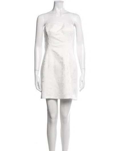Pre-owned Reformation Lace Pattern Mini Dress In White
