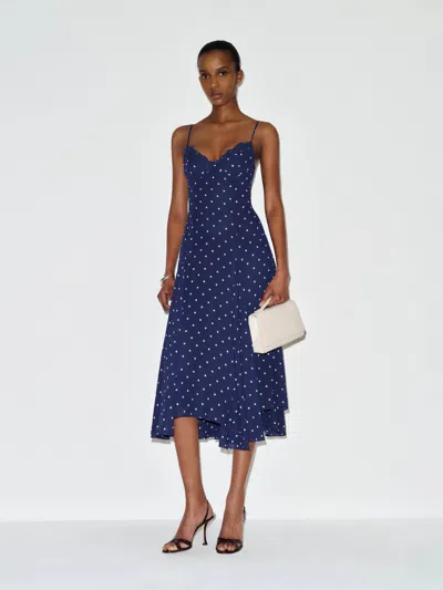 Reformation Laia Dress Blue Lace 10