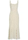 Reformation Laine Polka Dot Georgette Maxi Dress In Multi