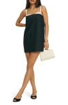 Reformation Lainey Linen Dress In Black