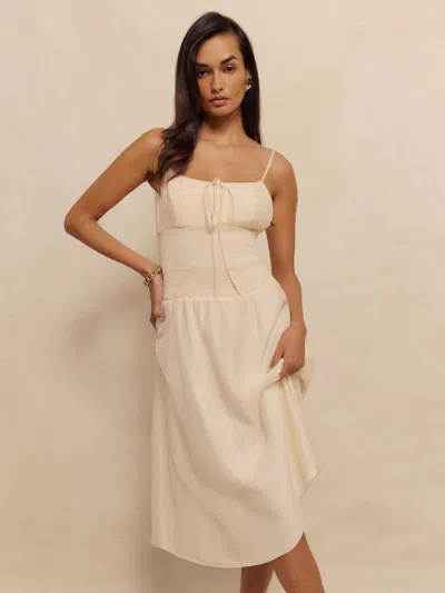 Reformation Laly Dress In Ivory