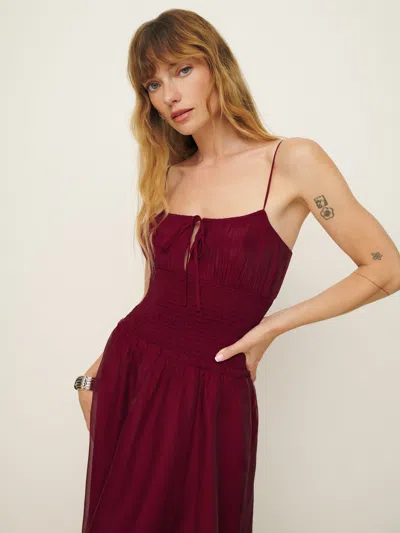 Reformation Laly Dress In Red