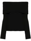 Reformation Lana Cashmere Blend Sweater In Black