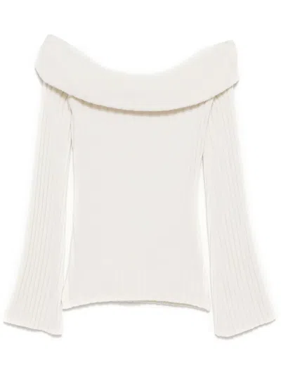 Reformation Lana Knitted Top In White