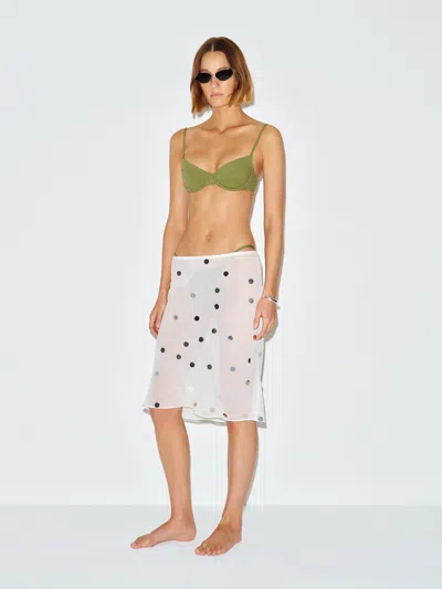 Reformation Lanai Bikini Top Green Bean Xs