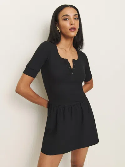 Reformation Lani Dress In Noir