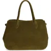 Reformation Large Patrizia Suede Satchel In Leccio Suede